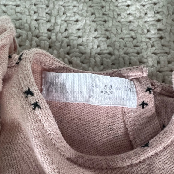 Zara pink sweatshirt dress 6-9 months - Picture 2 of 2